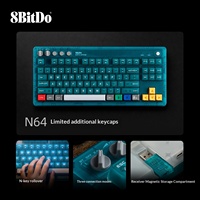 Clavier mécanique 8Bitdo Retro87 en ABS, bleu transparent, tri-mode sans fil, compatible avec PC et ordinateurs portables