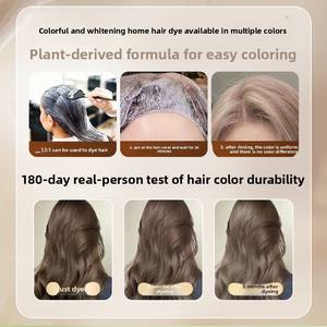 Tinte Capilar Semipermanente a Base de Plantas Shengfei Ling, Crema para Teñir el Cabello en Casa, Colores Marrón Frío, Avellana, Té con Leche, Frambuesa para Mujeres - Product Image 4