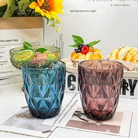 Tasses à jus, thé, eau, bière, cola en verre vert, bleu et rose de style européen Hxglass Factory – Gobelets populaires pour hôtels, vente en gros