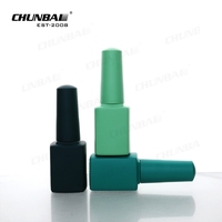 Flacon de vernis à ongles en verre imprimé sérigraphié, de luxe, coloré, élégant, écologique, personnalisable en forme et couleur, avec bouchon et pinceau pour gel.