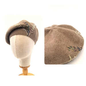 Boina de Cachemira personalizada <span class=keywords><strong>para</strong></span> mujer, gorro de invierno de fábrica, informal, elegante, Vintage, <span class=keywords><strong>Crochet</strong></span> francés, <span class=keywords><strong>para</strong></span> viajar, 100% - Product Image 5