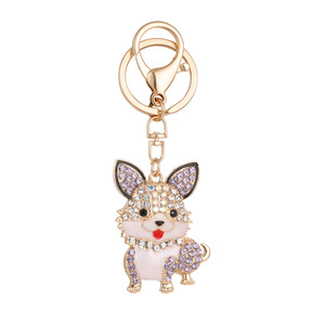 Llavero de Bulldog con Pedrería, Precio de Fábrica Único en China, Alta Calidad, Venta al por Mayor, Perro Pequeño Creativo, Llaveros Positivos para Mochila - Product Image 5