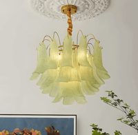 Lustres en verre post-modernes Murano pour chambre à coucher, style maison, fabriqués aux États-Unis, pour hall d'hôtel, luminaire suspendu moderne d'intérieur