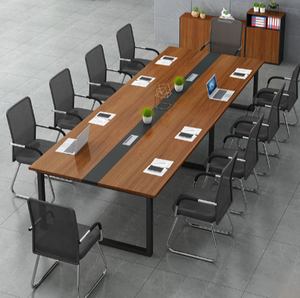 Table de réunion moderne et luxueuse en bois Mobilier de bureau pour salle de réunion École Hôtel et salon Bureau - Product Image 4