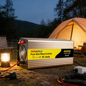 Convertisseur d'alimentation pour voiture extérieur 4000W 4kW 12V 24V DC vers AC 110V <span class=keywords><strong>220V</strong></span> 230V à onde sinusoïdale pure avec certifications FCC, CE, RoHS - Product Image 1