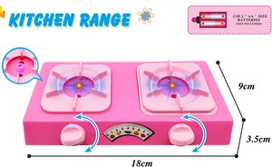 Juego de cocina iluminado para niños, juguetes de cocina de simulación realistas, <span class=keywords><strong>estufa</strong></span> eléctrica de juguete para niños pequeños, niñas y niños - Product Image 4