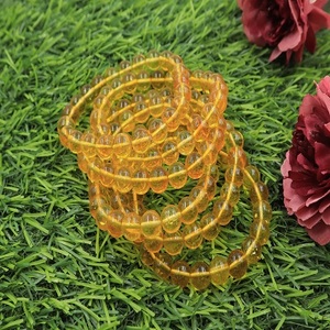 AAA+Quality Natural <b>Citrine</b> Round Shape Beaded <b>Bracelet</b> Gemstone <b>Citrine</b> Size 8MM Jewelry Making - Product Image 4