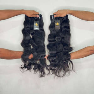 Cheveux vierges indiens bruts non traités, cuticules alignées, cheveux humains ondulés bruts cambodgiens, fournisseurs de cheveux humains brésiliens en lots - Product Image 2