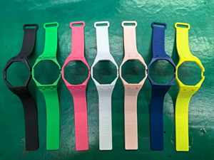 Nouvel ensemble de bracelets magnétiques en silicone de luxe compatibles avec la série Swatch Royal Pop, installation facile par un simple clic, couronne à 3 heures - Product Image 6