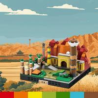 Innovador Juego de Bloques de Construcción de 209 Piezas, Juguetes Mágicos Culturales de Xinjiang