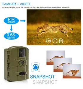 Caméra numérique infrarouge 20MP 1080P Caméra de chasse sans lueur avec élément de capteur CMOS Caméra cachée espion sans fil