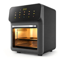 Friteuse à air numérique électrique personnalisable grande capacité 10L avec cuve intérieure en acier inoxydable, écran tactile et fenêtre de visualisation, pour camping-car et usage domestique