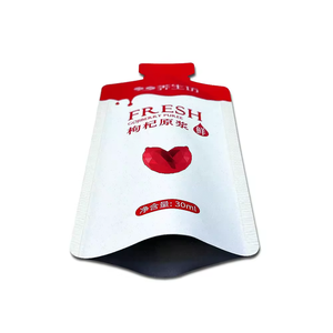 Benutzer definierte bedruckte Form Black Goji berry Püree Saft beutel Verpackung 3 Side Seal Snack Food Bag Gestanzte Mylar Stand Up Bags - Product Image 4
