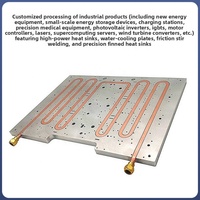Plaque froide à refroidissement liquide en tube de cuivre sur mesure, dissipateur thermique à refroidissement par eau semi-conducteur en composite cuivre-aluminium