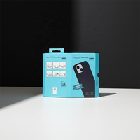 Étui de téléphone personnalisé avec logo, emballage de vente au détail, boîte à couvercle magnétique avec insert pour la coque arrière du téléphone portable