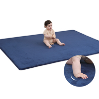 Tapis de sol pour bébé et enfant en velours corail extra épais, résistant à l'eau, écologique, décoration intérieure, tapis de jeu pour bébé Oeko-Tex