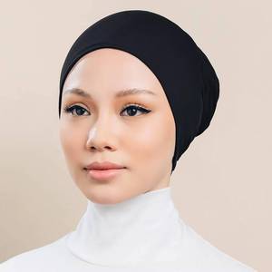 Subgorro étnico de encaje para mujeres musulmanas, pañuelo de cabeza moderno con diseño floral árabe con brillo. - Product Image 4