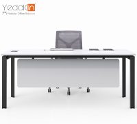 Table de bureau modulaire moderne avec structure métallique, bureau d'ordinateur en forme de L personnalisé pour salle d'étude, bureau, appartement, petits espaces
