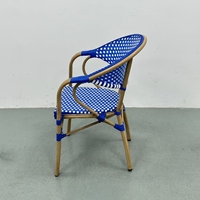 Chaise de jardin en aluminium empilable, moderne, durable et légère, pour cour et cafés