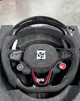 Volant en cuir personnalisé en fibre de carbone pour VW Volkswagen Golf 5 6 R MK5 MK6 MK7 Gti Scirocco Polo Passat B8 CC Jetta Beetle