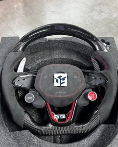 พวงมาลัยหุ้มหนังคาร์บอนไฟเบอร์แบบกำหนดเองสำหรับ <span class=keywords><strong>VW</strong></span> Volkswagen Golf 5 6 R MK5 MK6 MK7 GTI <span class=keywords><strong>Scirocco</strong></span> Passat B8 CC Jetta Beetle - Product Image 4