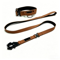Ensemble collier et laisse tactique pour chien en nylon de luxe personnalisé, robuste, réglable, rembourré en néoprène, boucle en métal, pour l'entraînement du chien, personnalisable