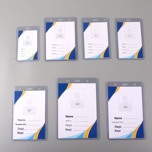 Porte-cartes de visite en PVC rigide transparent avec logo personnalisé, finition givrée, pour fournisseurs - Product Image 2