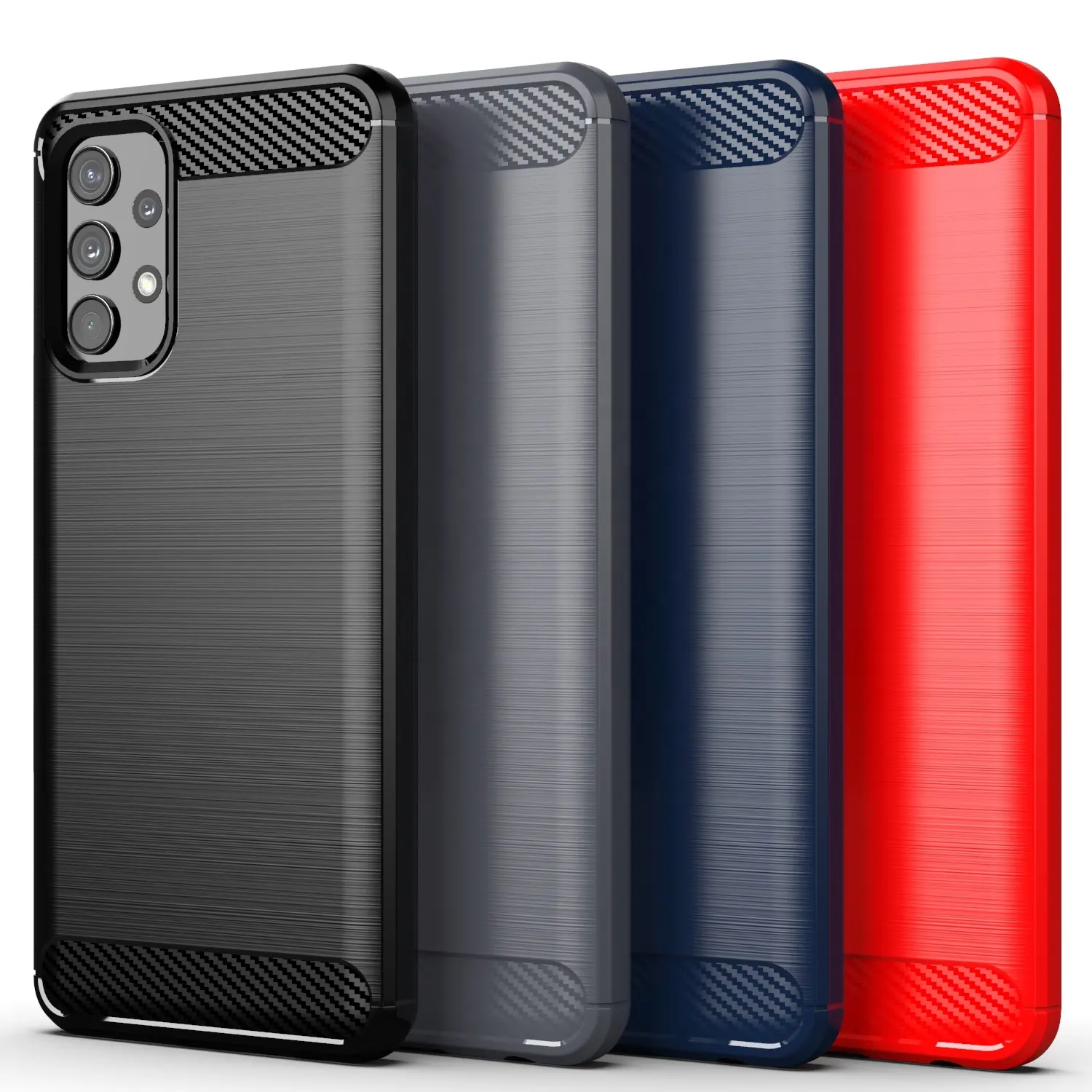 Hot Selling Carbon Fiber TPU Dirt Resistance Mobile Phone Cover for Samsung A32 4G Black Case