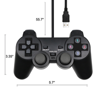 Manette de jeu filaire USB pour PC Ordinateur Portable Arcade Vibration Gaming Joystick