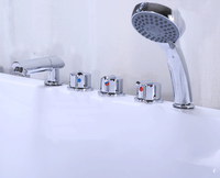 Adyce — baignoire à Jet d'eau chaude pour deux personnes, 75 pouces de long, Massage, Spa, Hydro, Double tourbillon, avec TV
