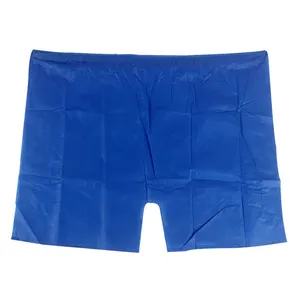 Disposable blue underwear non woven adults pants disposable men's boxer short for spa
