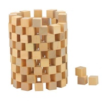 Cubos de Madera de Haya Natural sin Acabado al por Mayor para Manualidades y Bloques Educativos DIY - Colores y Logotipo Personalizables Edades 7-12