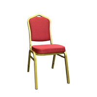Chaise de banquet pliable à cadre en acier rembourrée, design moderne, usage commercial, origine Chine, hôtels, restaurants