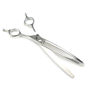 7.5 Inch Nhật Bản 440c Răng Cong Và Fishbown Kéo Chuyên Nghiệp Bộ Kéo Hình Dạng <span class=keywords><strong>Pet</strong></span> Grooming Răng Dày Đặc Kéo Bộ - Product Image 4