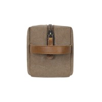 Sac de rangement pour maquillage de beauté en gros, grande capacité, trousse de toilette de voyage pour hommes, pochette zippée en toile, sac cosmétique personnalisé avec logo