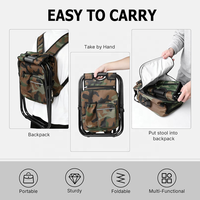 Chaise pliante de camping avec sac isotherme intégré, design camouflage, matériaux PEVA et polyester, style moderne pour pique-nique et randonnée