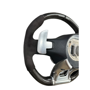 Volante Deportivo de 3 Brazos en Cuero y Fibra de Carbono Personalizado para Mercedes-Benz A/C/E/S/<span class=keywords><strong>G</strong></span>/CLS/ W177/W205/W213/W222/W464/W257 - Product Image 5