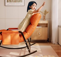 Fauteuil à bascule inclinable pour adulte, chaise de loisirs pour balcon, canapé de salon pour pause déjeuner, style tendance