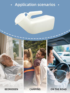 Grosir perawatan rumah laki-laki portabel kamar Pot Urinal ramah lingkungan bahan PP 1000mL biaya tetes pengguna - Product Image 6