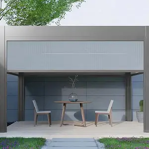 Moderno alumínio curvo pérgola arcos, caramanchões pérgola colunas gazebos pérgulas retrátil telhado toldo/