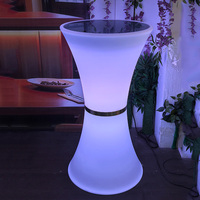 Table de bar extérieure à 16 LED RGB, mobilier de bar lumineux, table à cocktails, table de bar LED pour mariage, fête, jardin, boîte de nuit