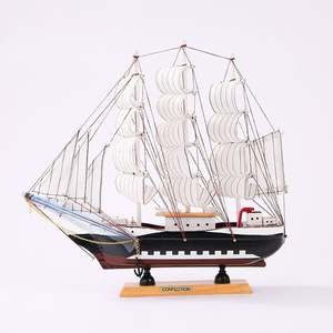 Exquisito regalo, escultura de madera náutica, artesanía, madera de pino mediterráneo, velero, modelo de vela, barcos para decoración de escritorio de oficina en casa - Product Image 4