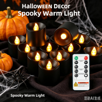 Faveurs de mariage Diwali, bougies chauffe-plat LED 3D sans flamme, rechargeables, à bouton tactile, 10 pouces, en cire de paraffine, blanc chaud, pour décoration intérieure