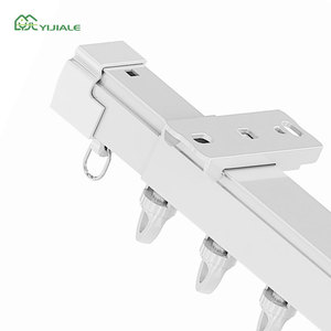 YIJIALE Binario per Tende Estensibile in Metallo da 96,11 Pollici, Stile Moderno Minimalista, Montaggio Interno - Product Image 1
