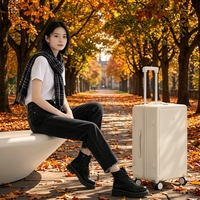 Valise à roulettes universelle pour étudiants (hommes et femmes), durable, avec logo, grande capacité, silencieuse, imperméable et antivol.