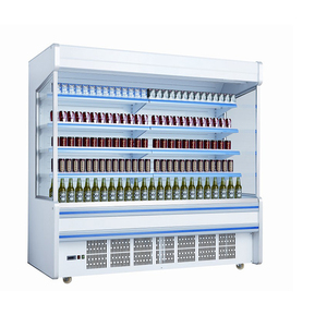 Réfrigérateur vitrine ouverte multi-étagères pour supermarché, système de refroidissement à rideau d'air vertical, pour fruits et légumes - Product Image 2