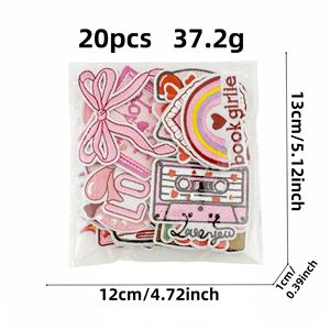 Patch brodé décoratif pour ordinateur, <span class=keywords><strong>motif</strong></span> lettre anglaise rose, idéal pour les fêtes, best-seller - Product Image 3