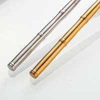 Ensembles de couverts en bambou en acier inoxydable 304 de haute qualité pour hôtel de restaurant de mariage