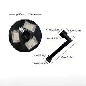 Lampe solaire d'extérieur haute puissance super lumineuse pour jardin, pilier de cour, paysage, type soucoupe volante, éclairage public - Product Image 3