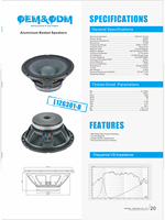 L12G301Bocinas Haut-parleur de scène 18 pouces, Woofer 1000W, Haut-parleur professionnel 12 pouces, Équipement de scène, Accessoires audio, Fabricant OEM ODM